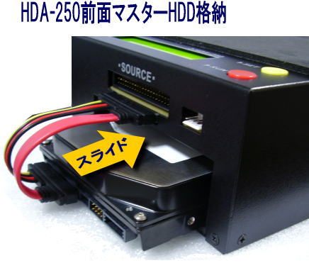HDA-250はコピー元HDDを保護する設計にしています