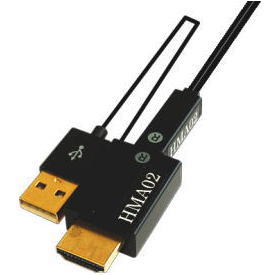 HDMI分配器と一緒に使える光延長ケーブルHMA02シリーズ