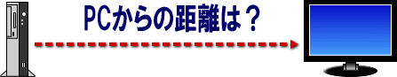 PCからモニタまでの距離はどのくらいでしょうか